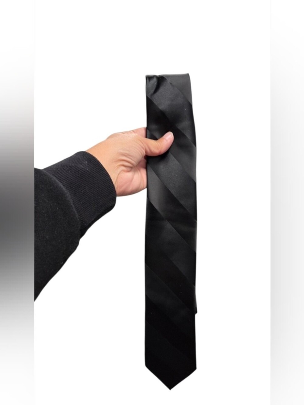 Stafford Black Satin Men's Tie